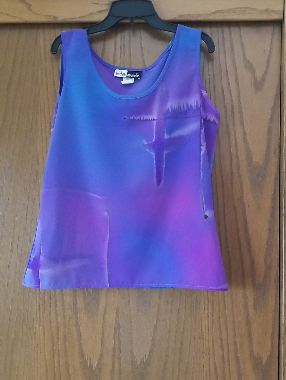 Michele Michele Purple & Blue Sleeveless Top